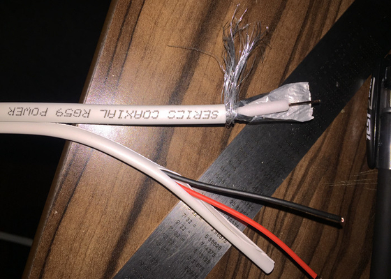RG59+2C Siamese Coaxial Cable with Power CCS Inner Conductor Transfer Video 100m