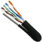 PE UTP CAT5E MS1.2 Solid Steel Network Aerial Drop Cable , CAT5E Outdoor Shielded Cable