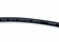 RG6U 75 Ohm Video Cable , 75 Ohm TV Cable Tril Shield Black PVC CPR Approved