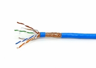 Bulk CAT6 Ethernet Cable ,  SFTP CAT6 Shielded Lan Cable 1000ft AL Foil and CCA Braiding