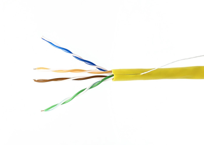 Indoor Bulk UTP CAT5E Cable Yellow PVC Twisted Wire For Networking PC Computer