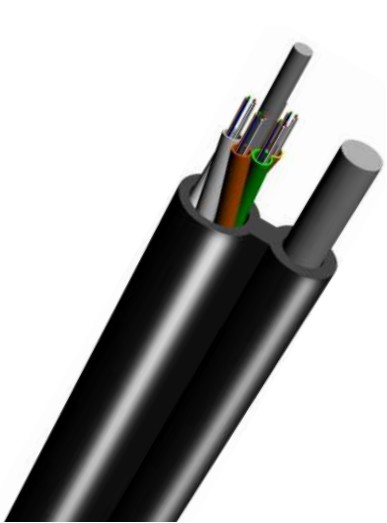 GYFTC8Y All Dielectric Aerial Figure 8 Fiber Optic Cable Electric Shock Proof AT Sheath